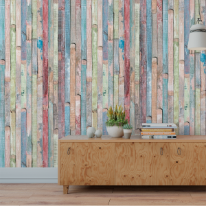 Vertikale Holz Tapete in...