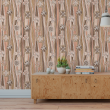 Wood Wallpaper with Flowers