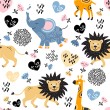 Papel Pintado infantil León safari