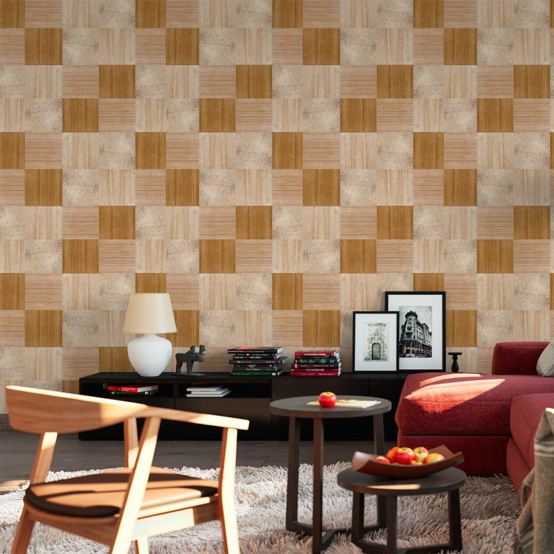 Geometrische Holz Tapete