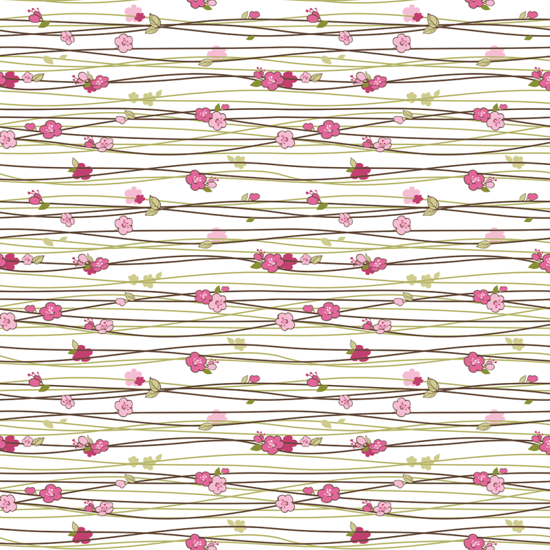 Papier peint floral liane horizontale