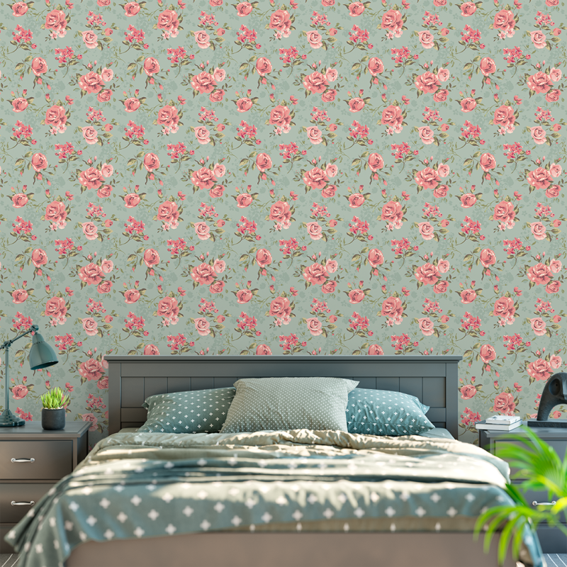 Floral Wallpaper vintage roses