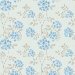 Blumentapete blaue Hortensien