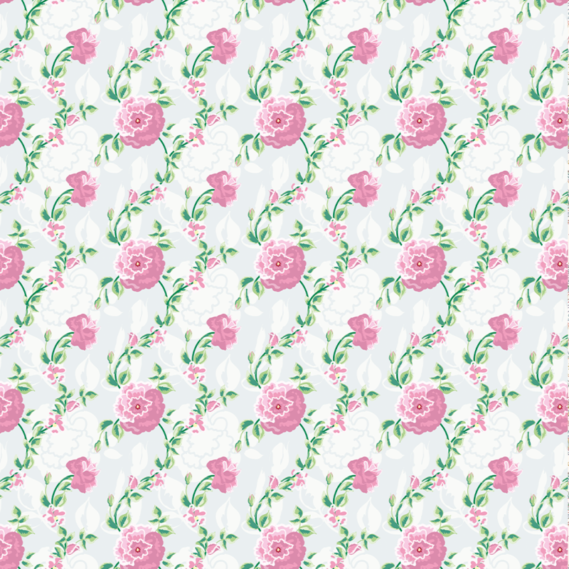 Papier peint floral grandes roses