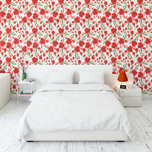 Floral Wallpaper Rosas rojo...