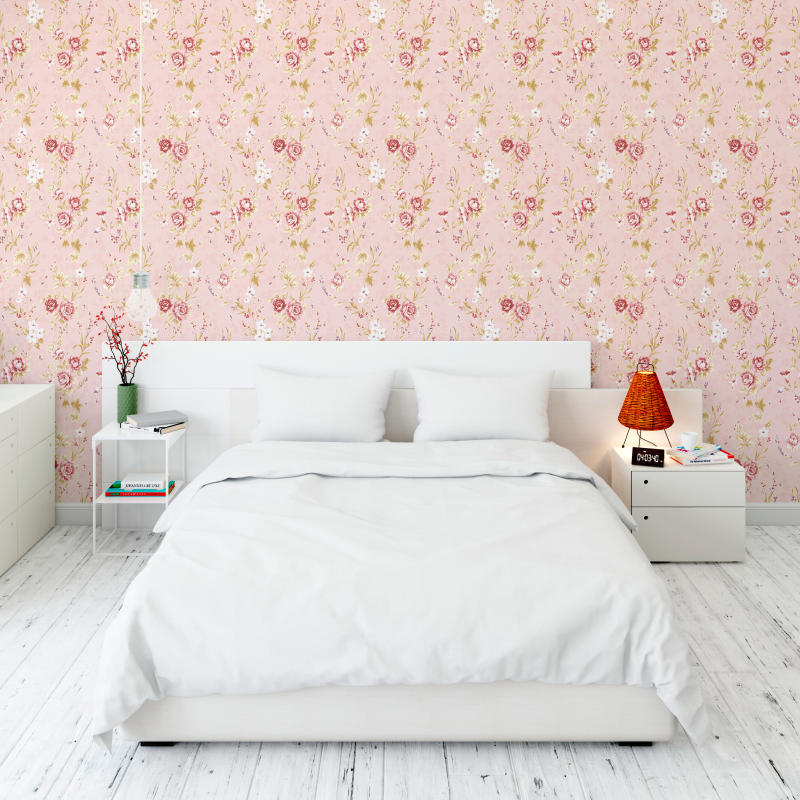 Floral Wallpaper Rosas estilo los 50'S