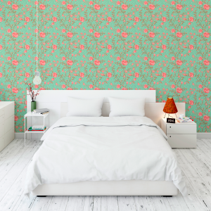 Floral Wallpaper Roses 50's...