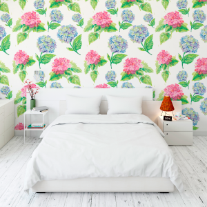 Wallpaper Floral hortensias
