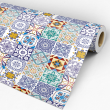 Papier Peint Carrelage Multicolore