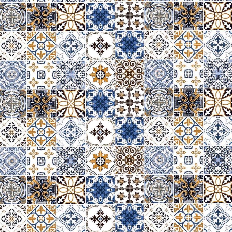 Blue Tiles Wallpaper