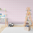 Wallpaper for kids Crowns and stripes lilac