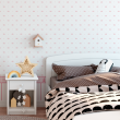 Children's wallpaper crowns, teddy bears and stripes
