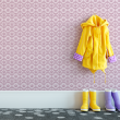 Children's wallpaper crowns in purple