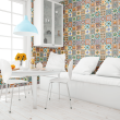 Multicolored Tile Wallpaper