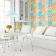 Papel Pintado Azulejos Multicolor con Motivo Cerámicos 