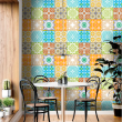 Papier Peint Carrelage Multicolore