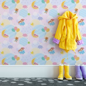 Kindertapete mit bunten Bären