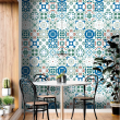 Green and Blue Tiles Wallpaper