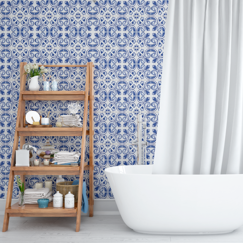 Blue Tiles Wallpaper