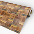 Carta da Parati Geometrica in Legno