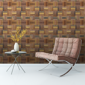 Geometrische Holz Tapete