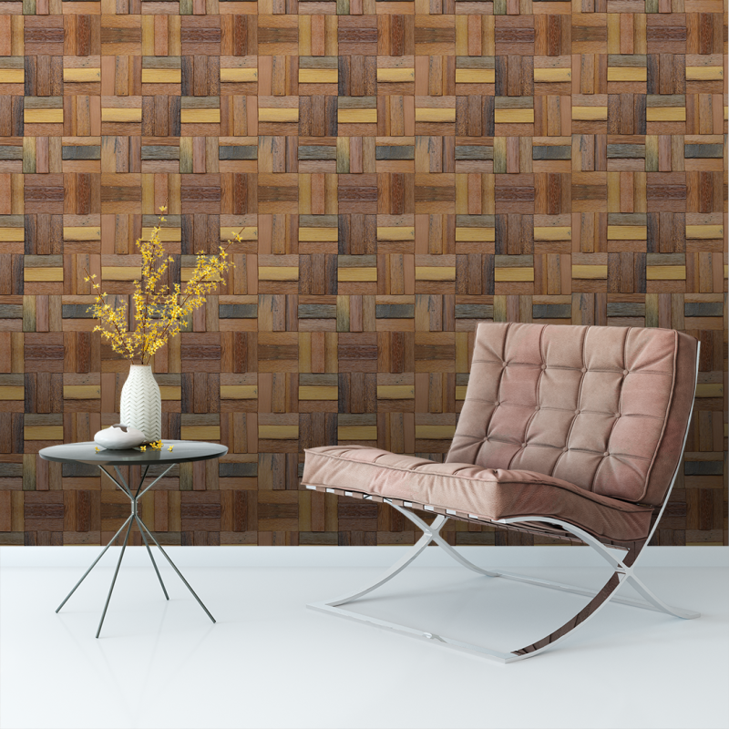 Geometrische Holz Tapete