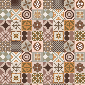 Tile Wallpaper in earth tones