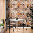 Tile Wallpaper in earth tones