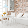 Tile Wallpaper in earth tones
