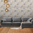 Floral Wallpaper in opaque colors