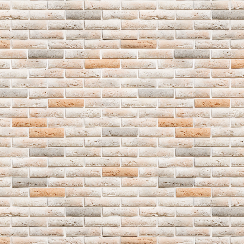 Grey and Orange Brick Wallpaper