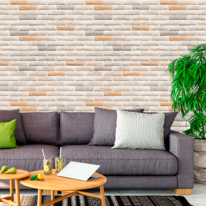 Grey and Orange Brick...