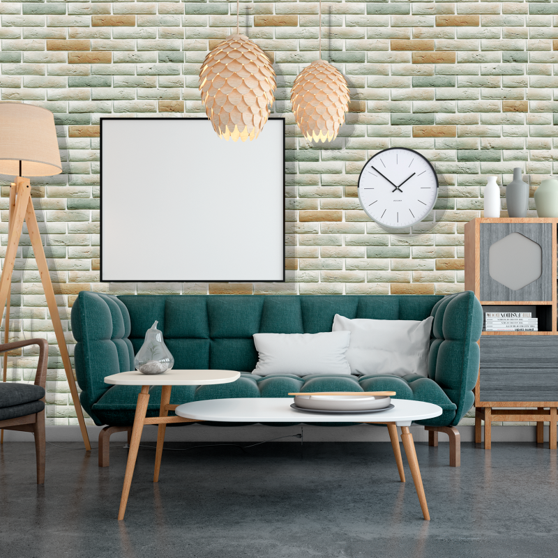 Cold Tones Brick Wallpaper