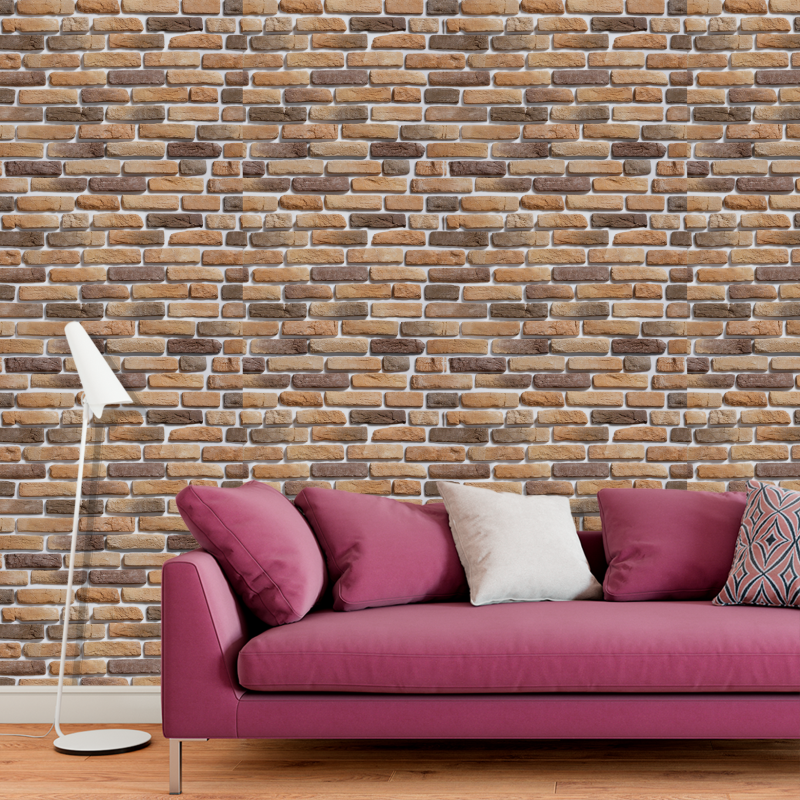 Papel Pintado Ladrillo Cálido