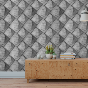 Geometric Wood Wallpaper