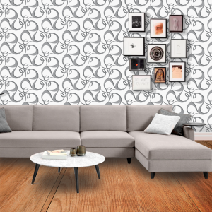 Papier Peint Floral Gris...