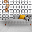 Papel Pintado Geométrico Rombos Blanco y Negro