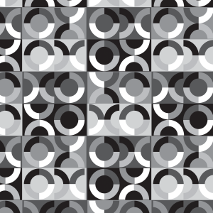 Geometric Circles Black and...