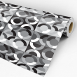 Papel Pintado Geométrico Circulos Blanco y Negro