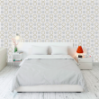 Geometric Circles Green and Grey Wallpaper