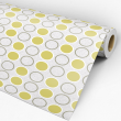 Geometric Circles Green and Grey Wallpaper