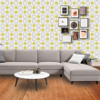 Geometric Circles Green and Grey Wallpaper