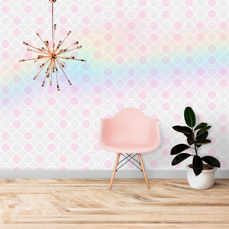 Geometric Pink Circles Wallpaper