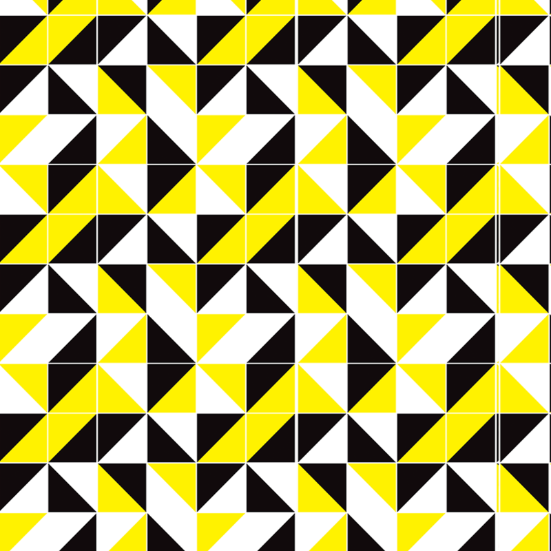 Gelbe und Schwarze Geometrische Tapete