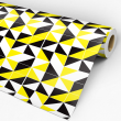 Yellow and Black Geometric Wallpaper