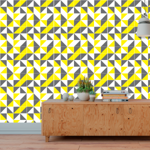 Yellow and Gray Geometric...