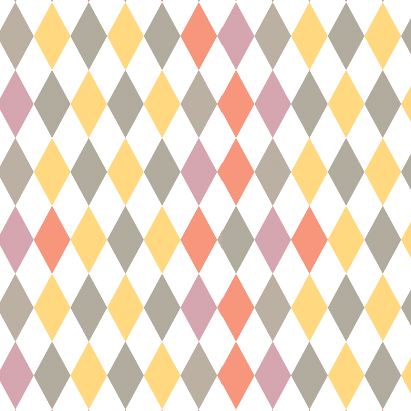 Papier Peint Géométrique Losanges Multicolores