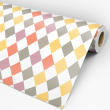 Carta da Parati Geometrica Rombi Multicolore