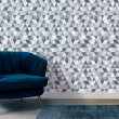 Papier Peint Géométrique Triangles Gris