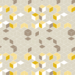 Geometric Yellow and Brown Cubes Wallpaper
